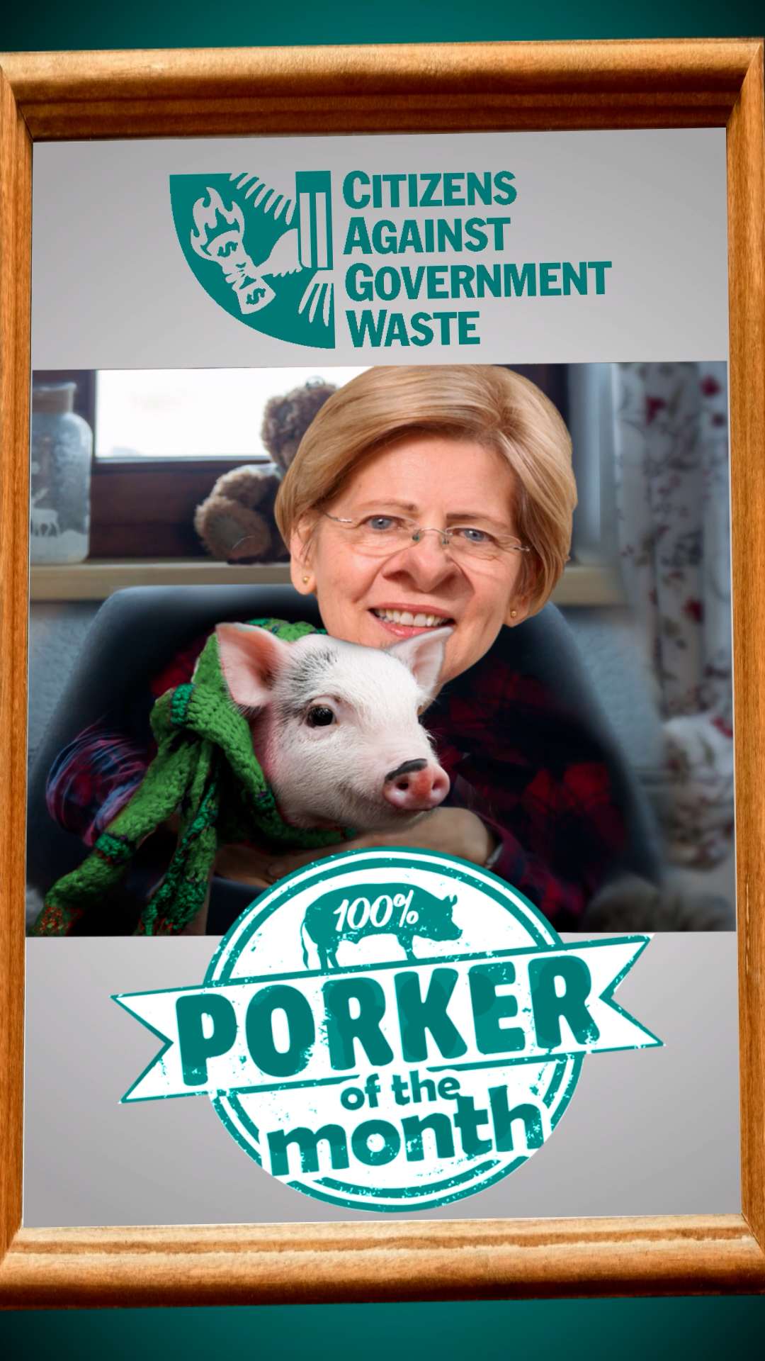Citizens Against Government Waste Names Sen. Elizabeth Warren April 2024 Porker of the Month