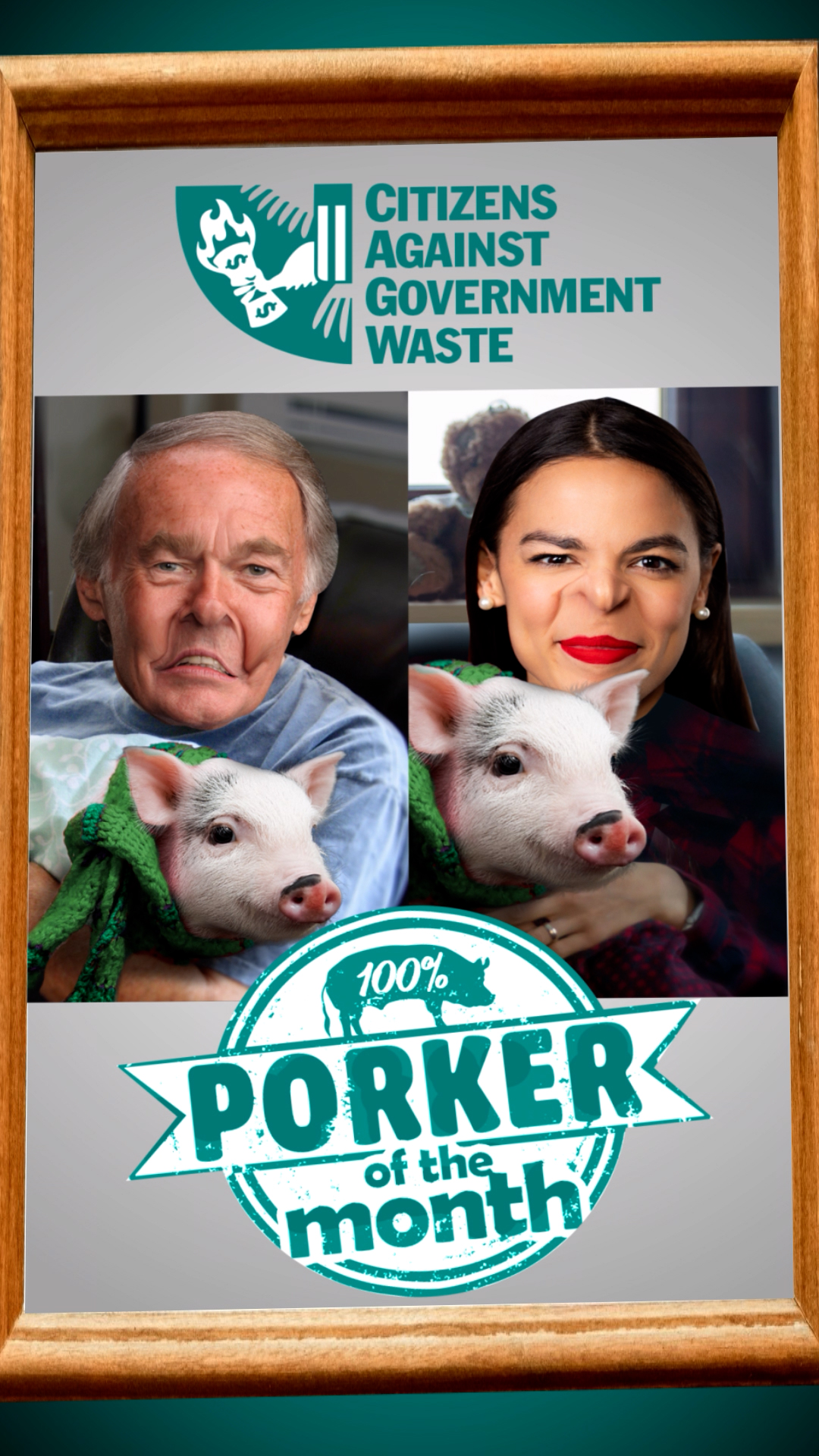 Citizens Against Government Waste Names Sen. Ed Markey and Rep. Alexandria Ocasio-Cortez 2023 Porker of the Year