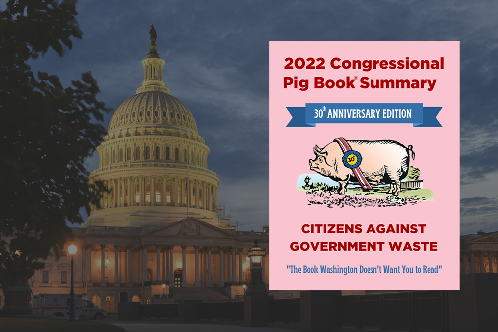 The 2022 Congressional Pig Book exposes 5,138 earmarks at a cost of $18.9 billion.