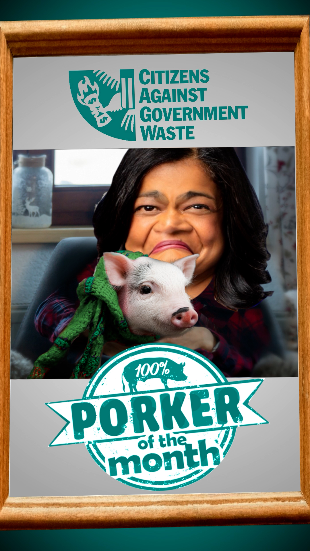 Citizens Against Government Waste Names Rep. Pramila Jayapal September 2024 Porker of the Month